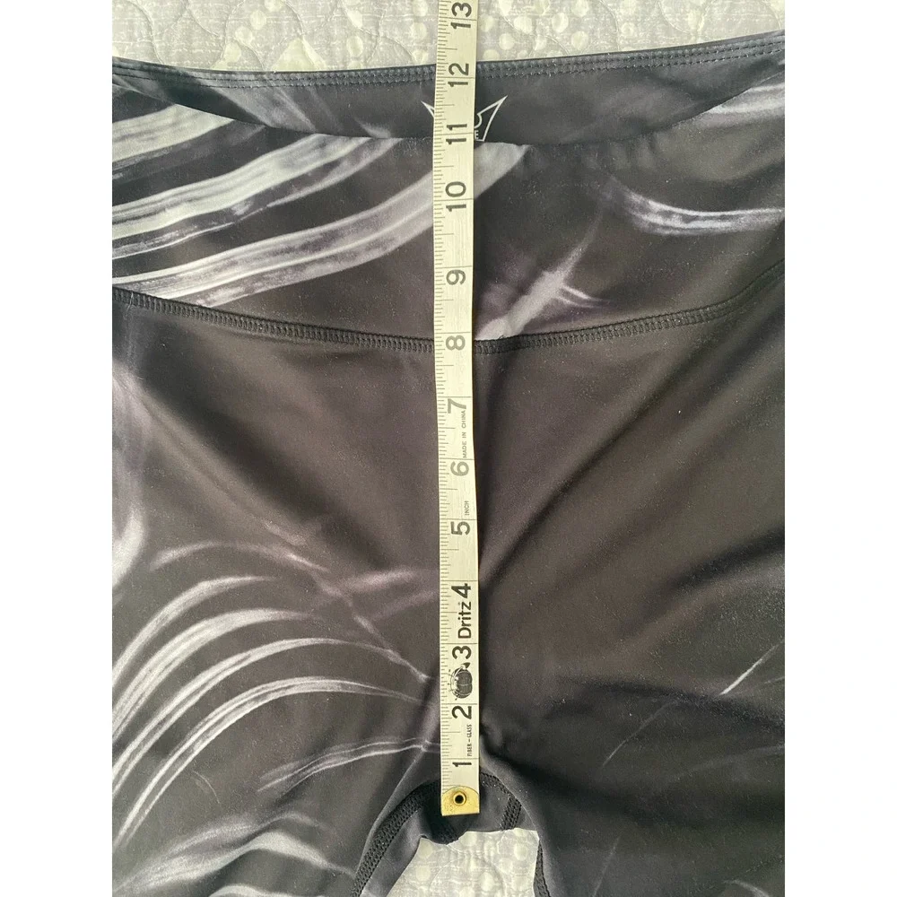 Wise Fool Leggings Black White Palms Size Medium